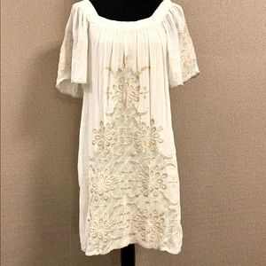 Embroidered Cotton/Gauze Dress
